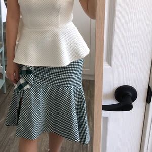 New without tags Zara green gingham skirt!